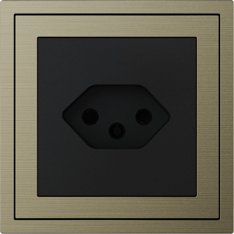 Xelent Series Svizzera Socket Brushed Aluminium - Antique Bronze