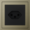 Xelent Series Svizzera Socket Brushed Aluminium - Antique Bronze