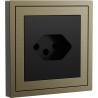 Xelent Series Svizzera Socket Brushed Aluminium - Antique Bronze