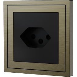 Xelent Series Svizzera Socket Brushed Aluminium - Antique Bronze