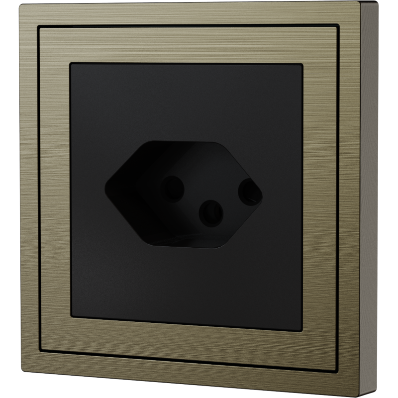 Xelent Series Svizzera Socket Brushed Aluminium - Antique Bronze