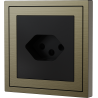 Xelent Series Svizzera Socket Brushed Aluminium - Antique Bronze