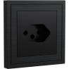 Xelent Series Svizzera Socket Brushed Aluminium - Black