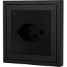Xelent Series Svizzera Socket Brushed Aluminium - Black