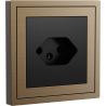 Xelent Series Svizzera Socket Brushed Aluminium - Brass