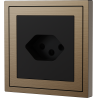 Xelent Series Svizzera Socket Brushed Aluminium - Brass