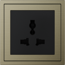 Xelent Series Universal Socket Brushed Aluminium - Antique Bronze