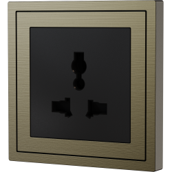 Xelent Series Universal Socket Brushed Aluminium - Antique Bronze