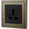 Xelent Series Universal Socket Brushed Aluminium - Antique Bronze
