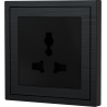 Xelent Series Universal Socket Brushed Aluminium - Black