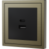 Xelent Series USB and Type-C Wall Outlet Brushed Aluminium - Antique Bronze