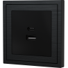 Xelent Series USB and Type-C Wall Outlet Brushed Aluminium - Black