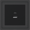 Xelent Series USB and Type-C Wall Outlet - Charcoal Gray