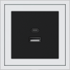 Xelent Series USB and Type-C Wall Outlet - Ivory White