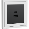 Xelent Series USB and Type-C Wall Outlet - Ivory White
