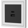 Xelent Series USB and Type-C Wall Outlet - Ivory White