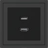 Xelent Series HDMI and USB Wall Outlet - Charcoal Gray