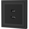 Xelent Series HDMI and USB Wall Outlet - Charcoal Gray