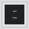 Xelent Series HDMI and USB Wall Outlet - Ivory White