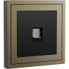 Xelent Series 1 Port Telephone Wall Jack Brushed Aluminium - Antique Bronze