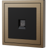 Xelent Series 1 Port Telephone Wall Jack Brushed Aluminium - Brass