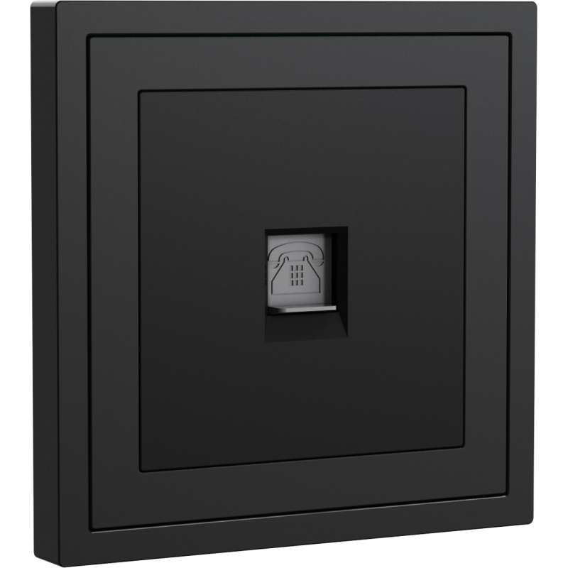 Xelent Series 1 Port Telephone Wall Jack - Charcoal Gray