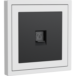 Xelent Series 1 Port Telephone Wall Jack - Ivory White