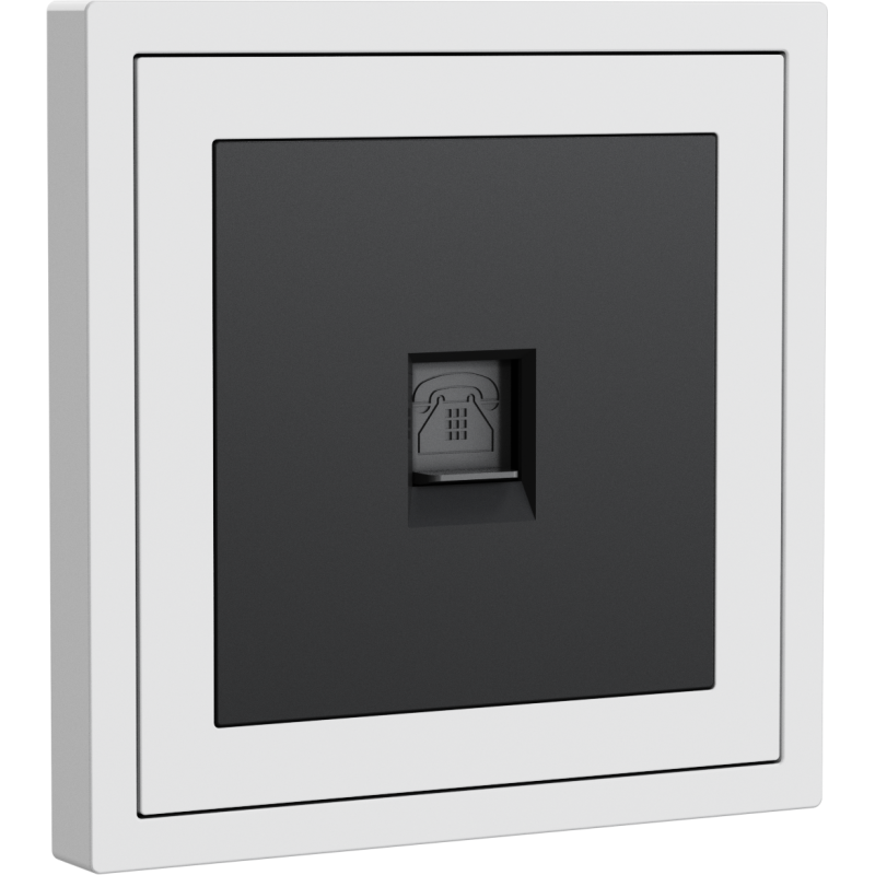 Xelent Series 1 Port Telephone Wall Jack - Ivory White