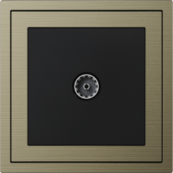 Xelent Series 1 Port Cable TV Wall Jack Brushed Aluminium - Antique Bronze