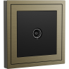 Xelent Series 1 Port Cable TV Wall Jack Brushed Aluminium - Antique Bronze