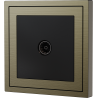 Xelent Series 1 Port Cable TV Wall Jack Brushed Aluminium - Antique Bronze