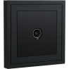Xelent Series 1 Port Cable TV Wall Jack Brushed Aluminium - Black