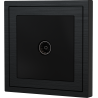 Xelent Series 1 Port Cable TV Wall Jack Brushed Aluminium - Black