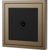 Xelent Series 1 Port Cable TV Wall Jack Brushed Aluminium - Brass