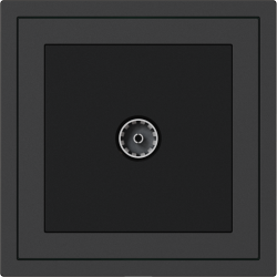Xelent Series 1 Port Cable TV Wall Jack - Charcoal Gray