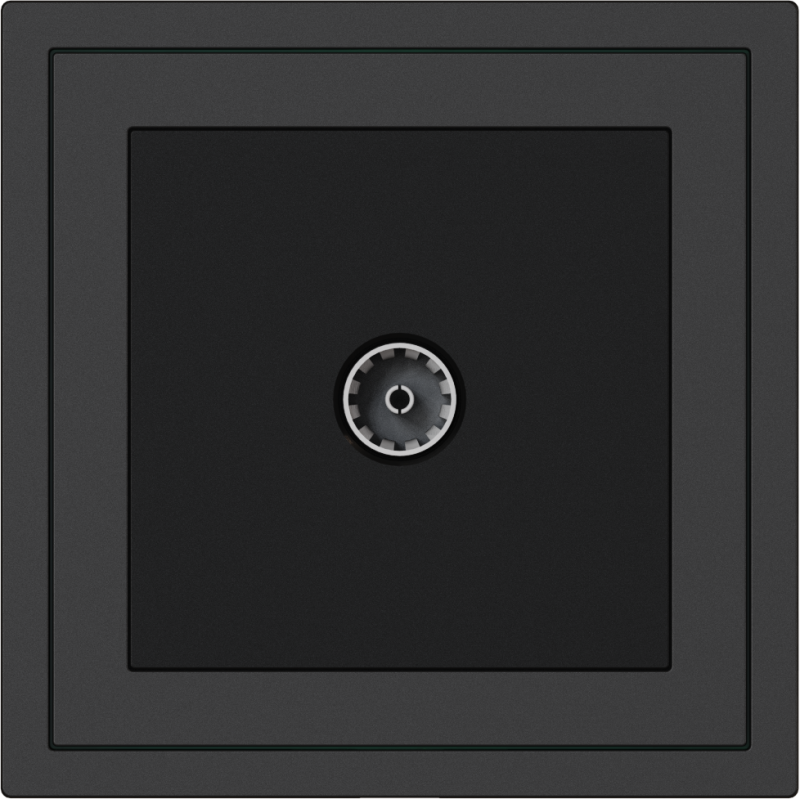 Xelent Series 1 Port Cable TV Wall Jack - Charcoal Gray