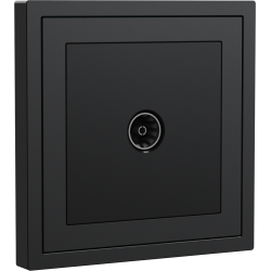 Xelent Series 1 Port Cable TV Wall Jack - Charcoal Gray