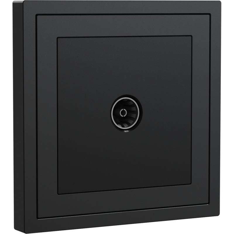 Xelent Series 1 Port Cable TV Wall Jack - Charcoal Gray