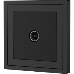 Xelent Series 1 Port Cable TV Wall Jack - Charcoal Gray