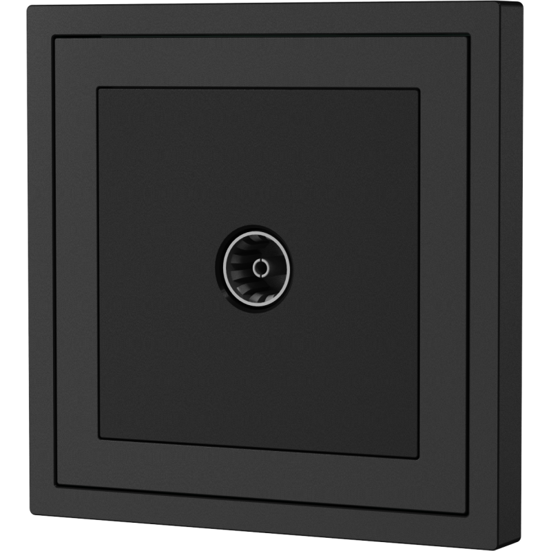 Xelent Series 1 Port Cable TV Wall Jack - Charcoal Gray