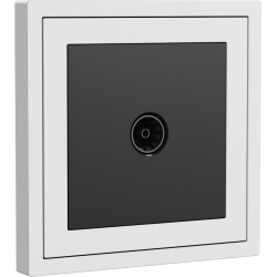 Xelent Series 1 Port Cable TV Wall Jack - Ivory White