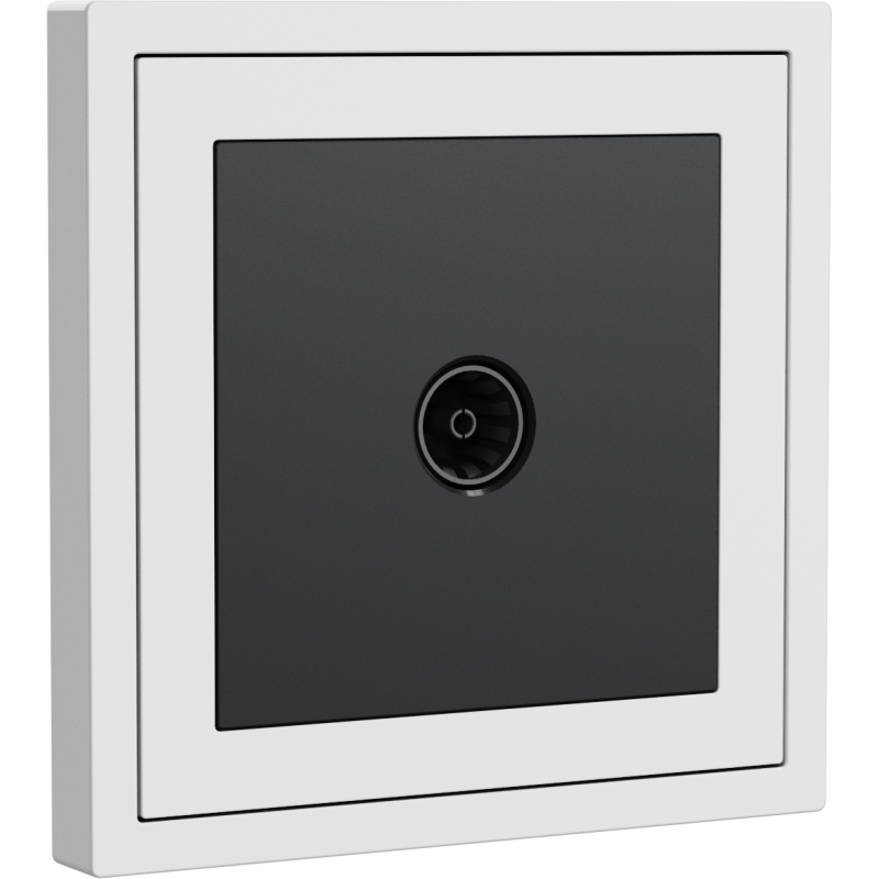 Xelent Series 1 Port Cable TV Wall Jack - Ivory White