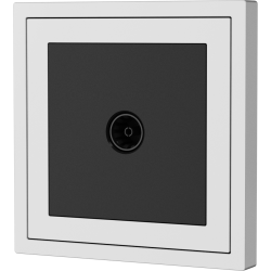Xelent Series 1 Port Cable TV Wall Jack - Ivory White