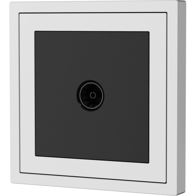 Xelent Series 1 Port Cable TV Wall Jack - Ivory White