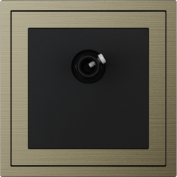 Xelent Series 1 Port Coax Cable TV-F-Type Wall Jack Brushed Aluminium - Antique Bronze