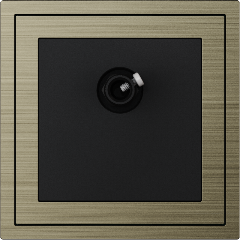 Xelent Series 1 Port Coax Cable TV-F-Type Wall Jack Brushed Aluminium - Antique Bronze