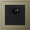 Xelent Series 1 Port Coax Cable TV-F-Type Wall Jack Brushed Aluminium - Antique Bronze