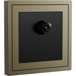 Xelent Series 1 Port Coax Cable TV-F-Type Wall Jack Brushed Aluminium - Antique Bronze