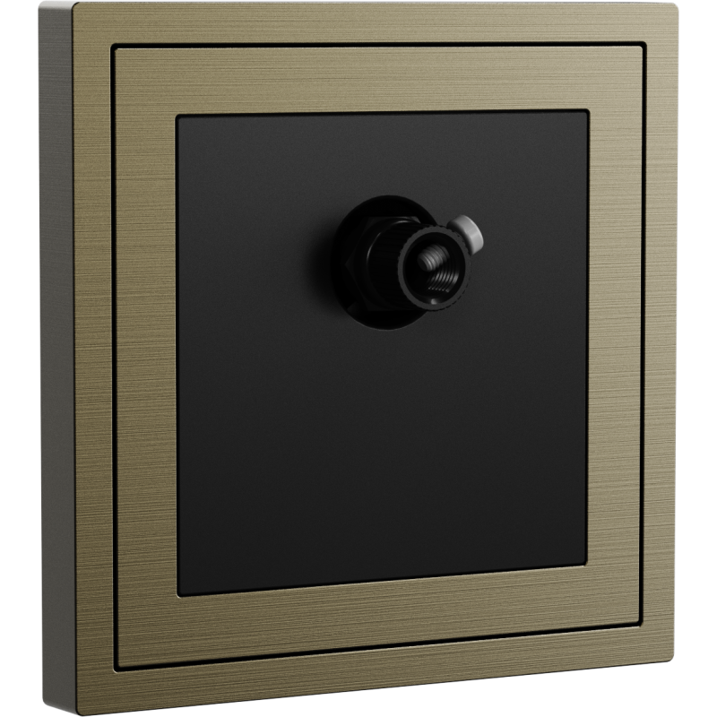 Xelent Series 1 Port Coax Cable TV-F-Type Wall Jack Brushed Aluminium - Antique Bronze