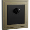 Xelent Series 1 Port Coax Cable TV-F-Type Wall Jack Brushed Aluminium - Antique Bronze